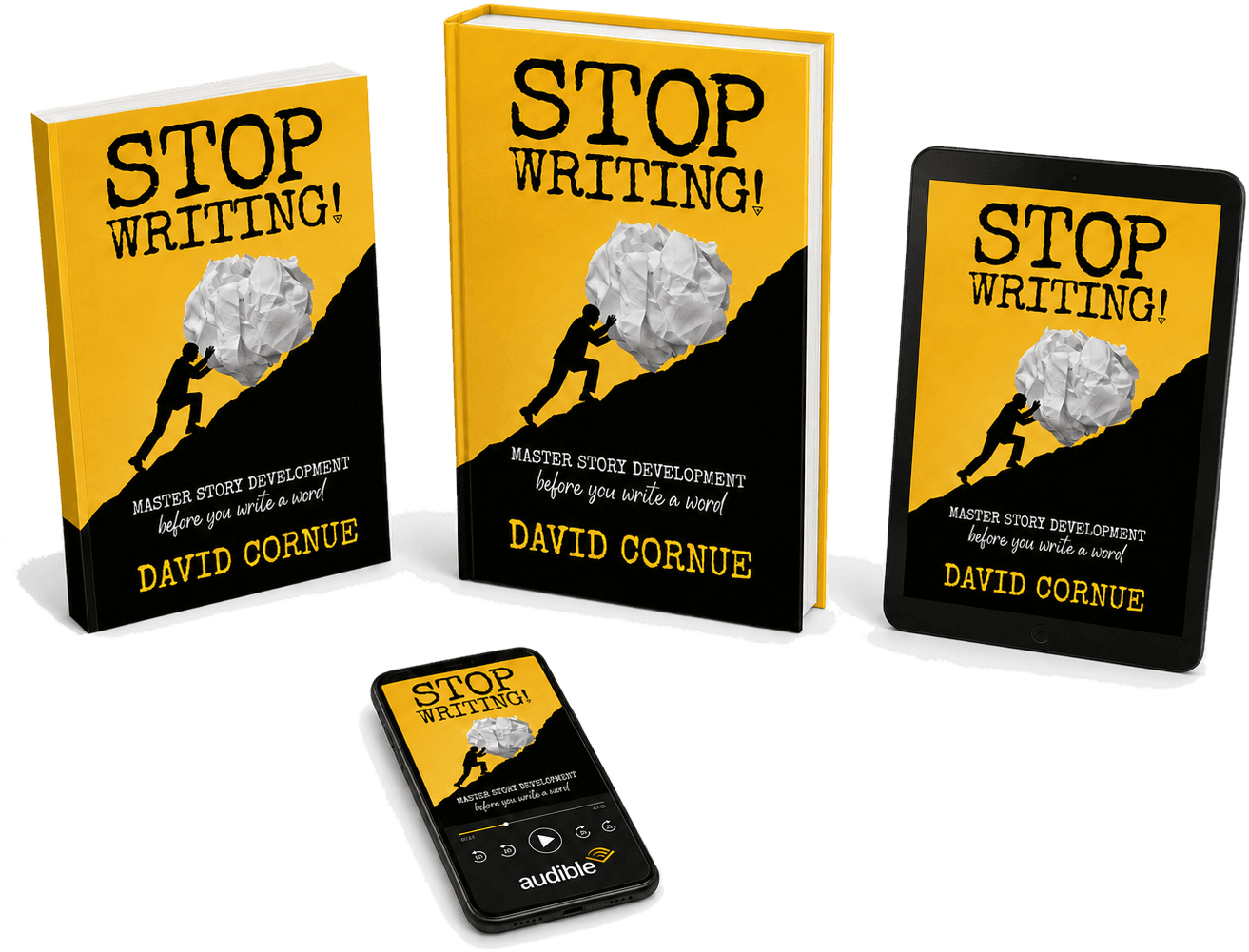 Stop Writing! — available in hardcover, paperback, Kindle, and audiobook