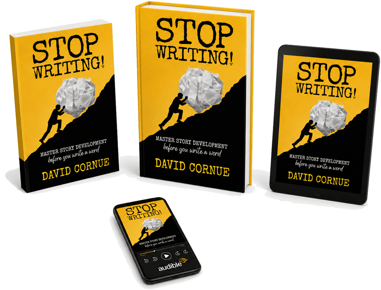 Stop Writing! — available in hardcover, paperback, Kindle, and audiobook